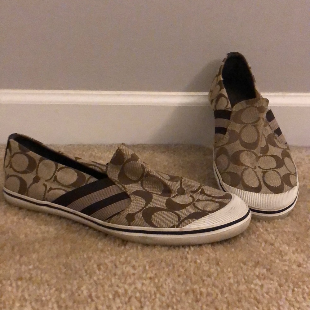 Coach slip on tennis shoes
